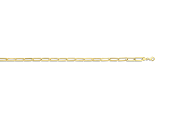 14Kt Yellow Gold Solid Paperclip Chain For Cheap