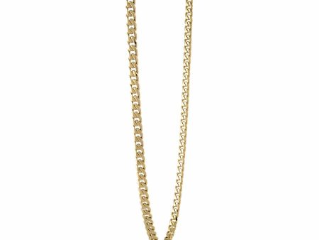 Italgem Stainless Steel 24  4.6mm Polished Curb Chain with Gold Overlay Online