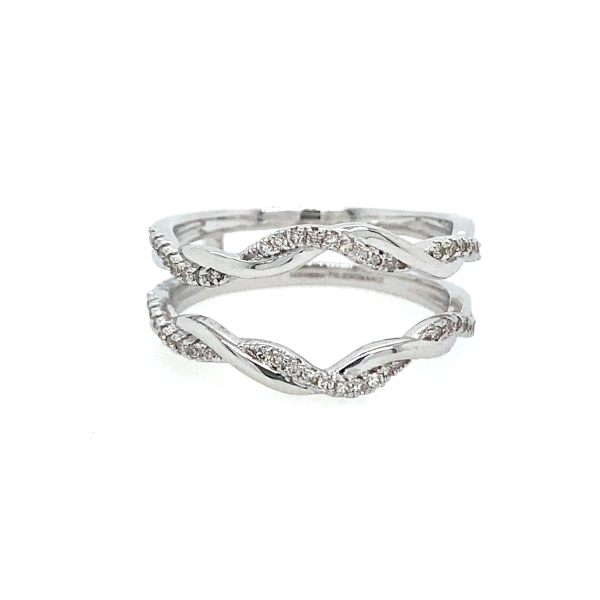 Insert Guard Ring with 0.27cttw Natural Diamonds Online now