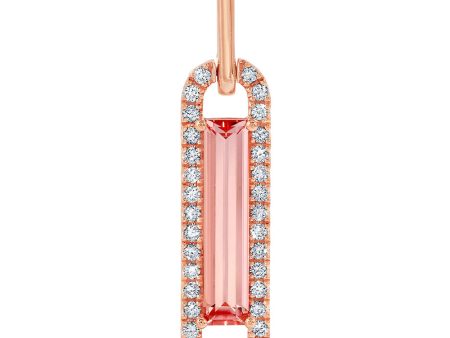 14kt Rose Gold Chatham Lab-Created Champagne Sapphire Pendant For Cheap