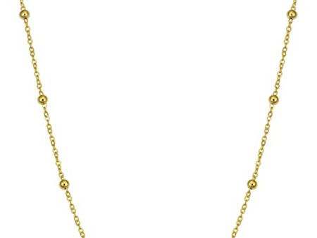 20  14Kt Yellow Gold Flat Cable Link Saturn Necklace Online Sale