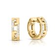 Roberto Coin 18Kt Yellow Gold Navarra Hinged Hoop Earrings with .29cttw Natural Diamonds (G Color - SI1 Clarity) Online