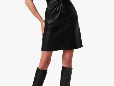 MILLIE TWISTED VEGAN LEATHER DRESS Hot on Sale