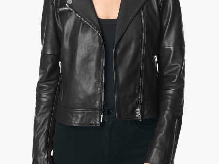 DYLAN LEATHER ZIP MOTO JACKET Online