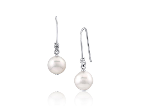 8-9mm Akoya Dangle Sterling Silver Earrings Online Hot Sale