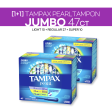 [1+1] Tampax Pearl Jumbo 47ct (Light 10ct+Regular 27ct+Super 10ct) For Sale