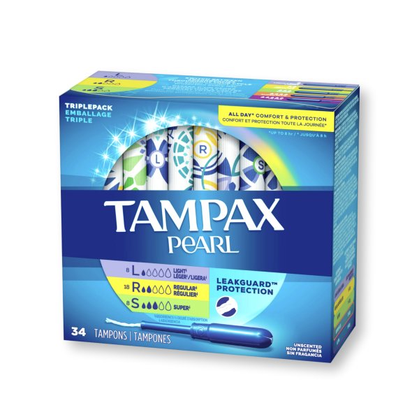 [1+1] Tampax Pearl Triplepack 34ct (Light 8ct+Regular 18ct+Super 8ct) For Cheap