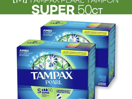 [1+1] Tampax Pearl Super 50ct Online now