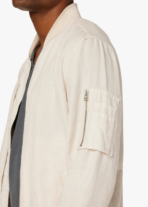 RAY LINEN BOMBER For Discount