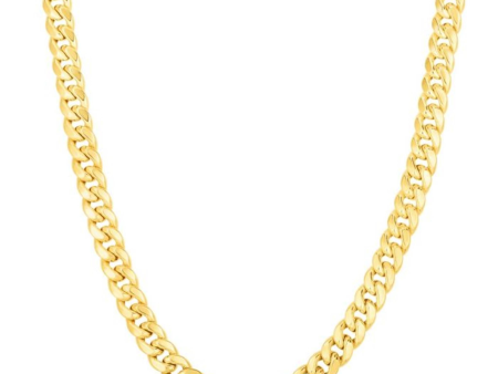 10Kt Yellow Gold 4.5mm Semi-Solid Miami Cuban Necklace Sale