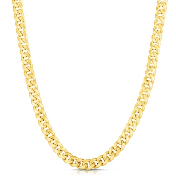 10Kt Yellow Gold 4.5mm Semi-Solid Miami Cuban Necklace Sale