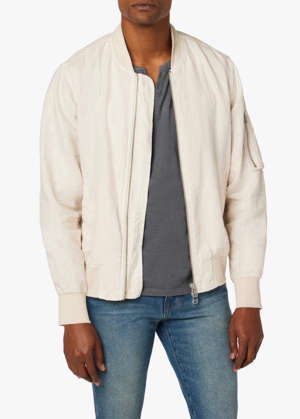 RAY LINEN BOMBER For Discount