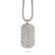 Italgem Stainless Steel Chevron ID Tag Necklace Online now