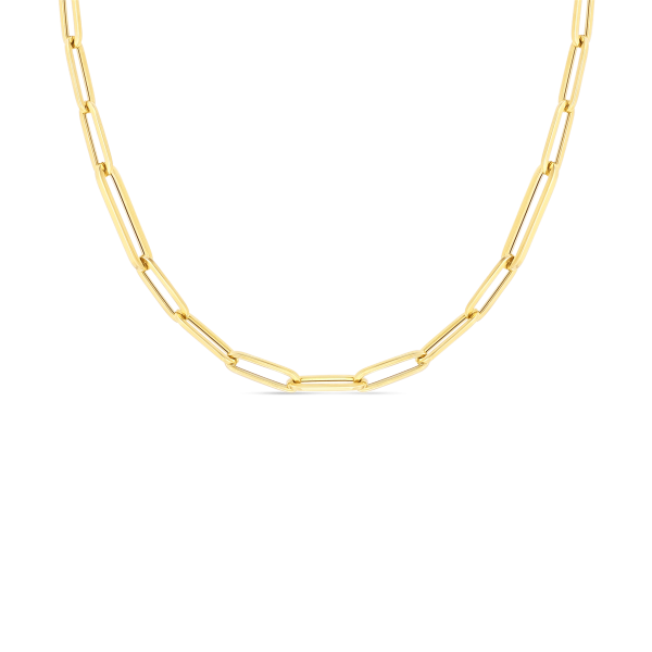 Roberto Coin 18kt Yellow Gold Paperclip 17  Chain Online Hot Sale