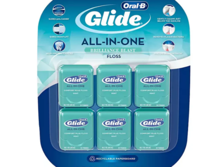 [1+1] Oral B Glide All in One 6pk Cheap