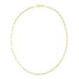 18Kt Yellow Gold Thin Paperclip Necklace Discount