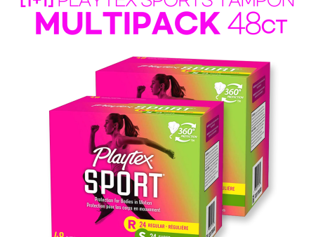 [1+1] Playtex Sports Tampon Multipack 48ct (Regular 24ct+Super 24ct) Online Hot Sale