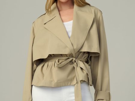 THE LIZ CROPPED TRENCH COAT Online Hot Sale