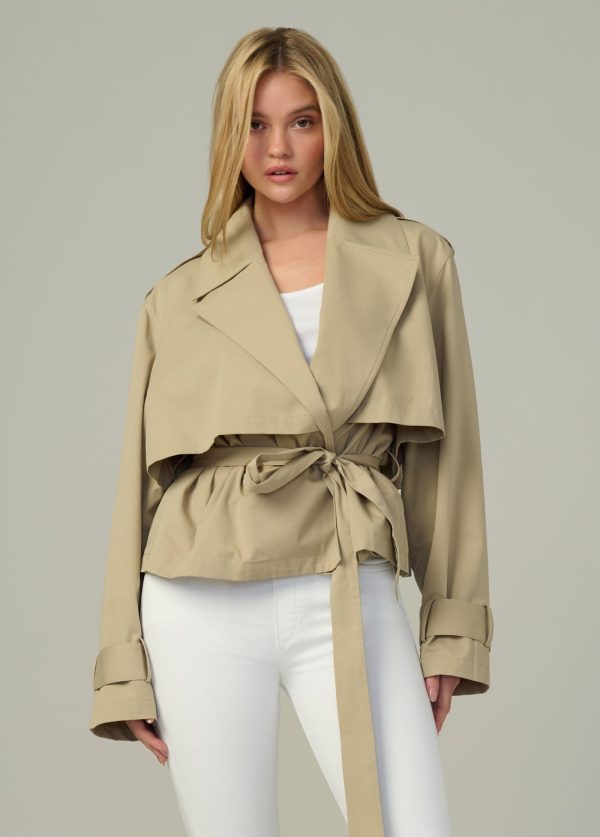 THE LIZ CROPPED TRENCH COAT Online Hot Sale