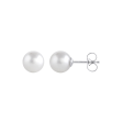 14Kt White Gold Stud Earrings with 7mm Akoya Cultured Pearl Fashion