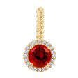 14kt Yellow Gold Chatham Lab-Created Ruby Pendant Fashion