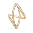 Lasker Couture 18Kt Yellow Gold Duchess Seamless Flow Ring with .75cttw Natural Diamonds Fashion