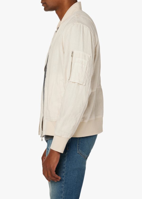 RAY LINEN BOMBER For Discount