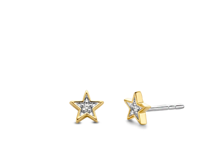 Ti Sento Gold Overlay Yellow Gold Classic Stud Earrings Supply