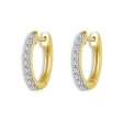 14Kt Yellow Gold Round Hoop Earrings 0.50cttw Natural Diamonds Cheap