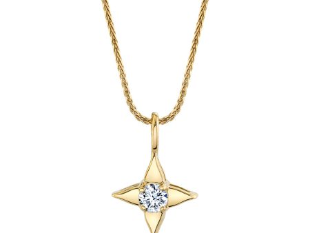 Star of Hope 14Kt Yellow Gold 0.15cttw Natural Diamond Pendant Online Sale