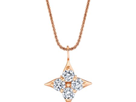 Star of Hope 14Kt Rose Gold 1.48cttw Natural Diamond Pendant Hot on Sale