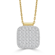 Frederic Sage Firenze II Cushion Pendant in 14Kt Yellow And White Gold Supply