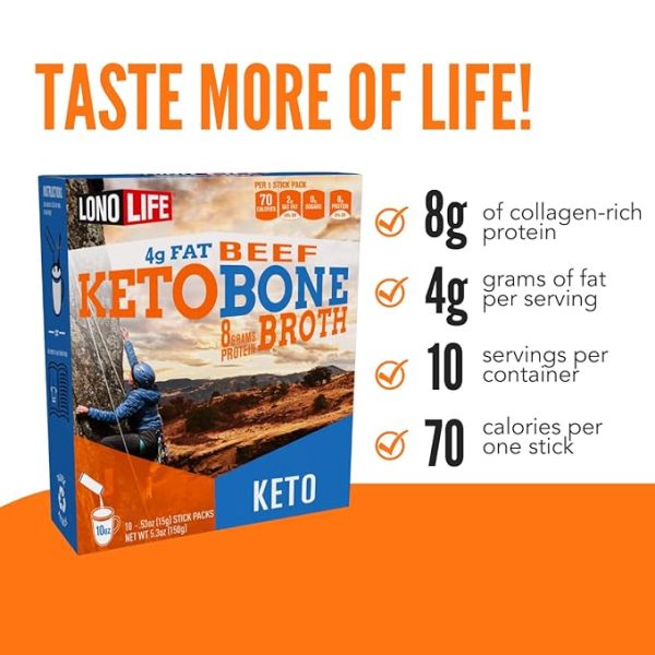 Keto Beef Bone Broth Sticks Packets - 24 count Cheap