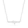 Lasker Couture 18Kt White Gold Bar Pendant with 2 Marquise Natural Diamonds and 14 Accent Natural Diamonds .75cttw Online