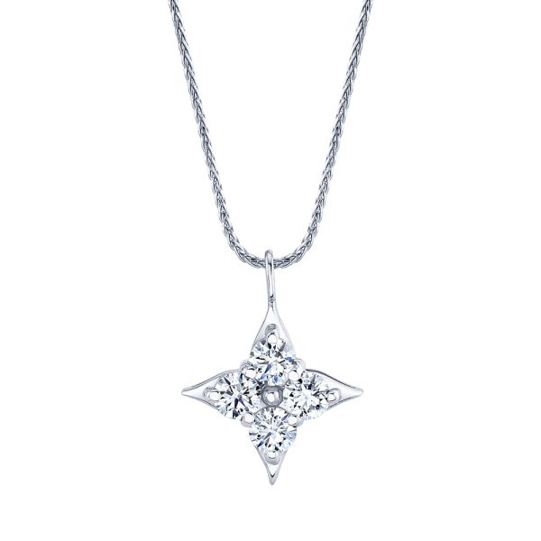 Star of Hope 14Kt White Gold 1.00cttw Natural Diamond Pendant Online