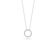 Roberto Coin 18Kt White Gold Tiny Treasures 0.09cttw Round Natural Diamond Circle Pendant Supply