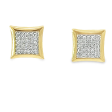 10Kt Yellow Gold Classic Stud Earrings with .25cttw Natural Diamonds Hot on Sale