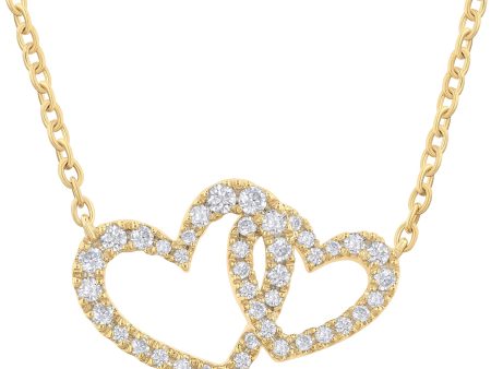 10Kt Yellow Gold Interlocked Heart Pendant Online Hot Sale