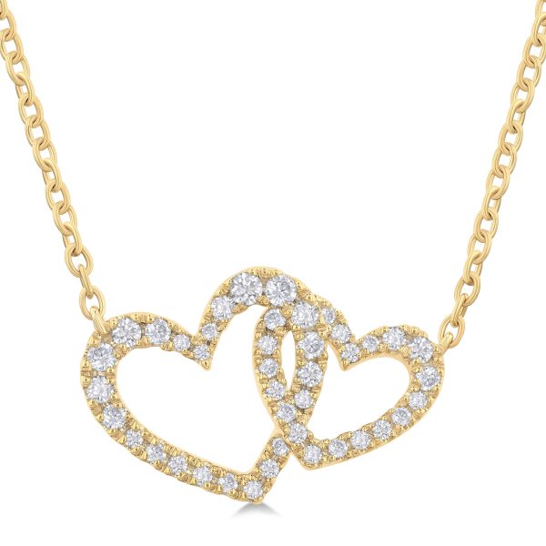 10Kt Yellow Gold Interlocked Heart Pendant Online Hot Sale