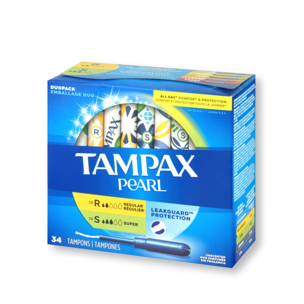 [1+1] Tampax Pearl Duopack 34ct (Regular 18ct+Super 16ct) Sale