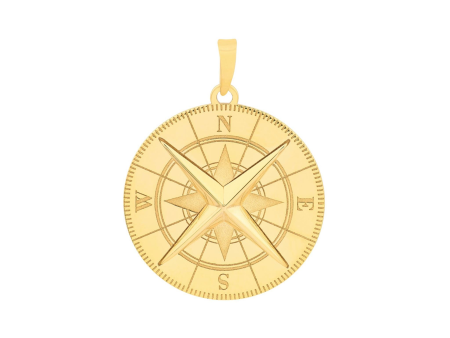 14Kt Yellow Gold Compass Pendant Online Hot Sale