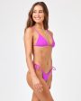 Pointelle Rib Brittany Bikini Top - Bright Fuchsia Hot on Sale