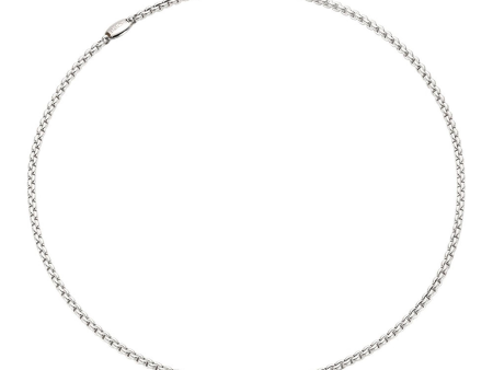 FOPE 18Kt White Gold EKA Necklace with Natural Diamonds Online Hot Sale