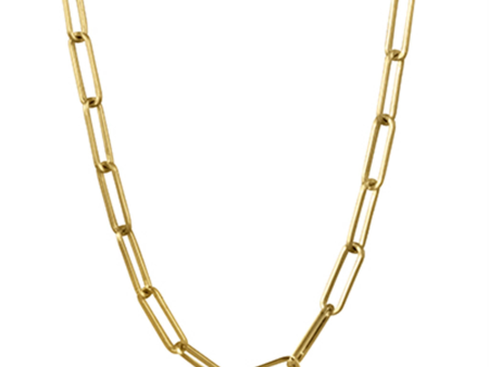 Dove s 18Kt Yellow Gold Solid Paperclip Chain on Sale