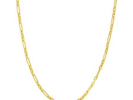 20  14Kt Yellow Gold 3.9mm Figaro Paperclip Link Chain Sale