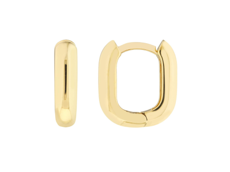 14Kt Yellow Gold 12mm  U  Shaped Huggie Earrings Online now