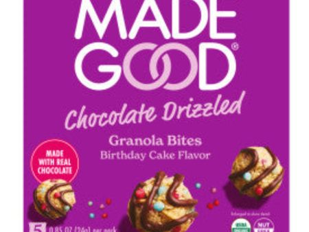 Birthday Cake Chocolate Drizzled Granola Bites For Cheap