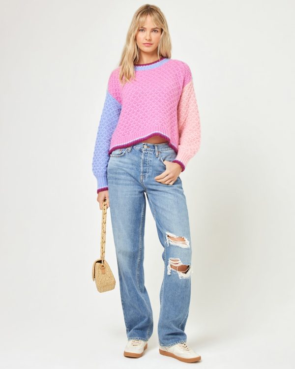 Pretty Please Sweater - Costa Del Sol Colorblock Sale