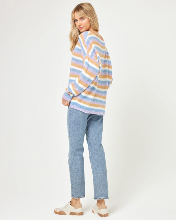 Cozy Clouds Sweater - Beautiful Skies Stripe For Sale