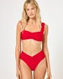 Eco Chic Repreve® Marlee Bikini Top - Lipstick Red Fashion